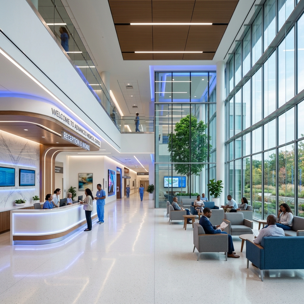 Hospital Reception and Waiting Area